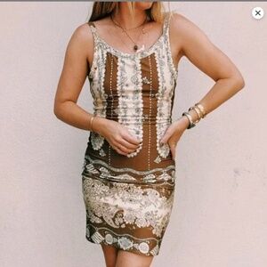 Novella Royale | The Pearl Dress in Sienna Crystal Ship, Sz L ♥ NWT